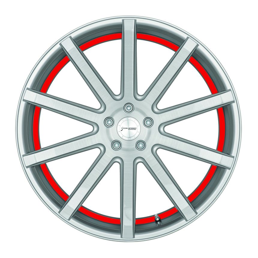 DEVILLE Silver-brushed-Surface/ undercut Color Trim rot 10.5x22