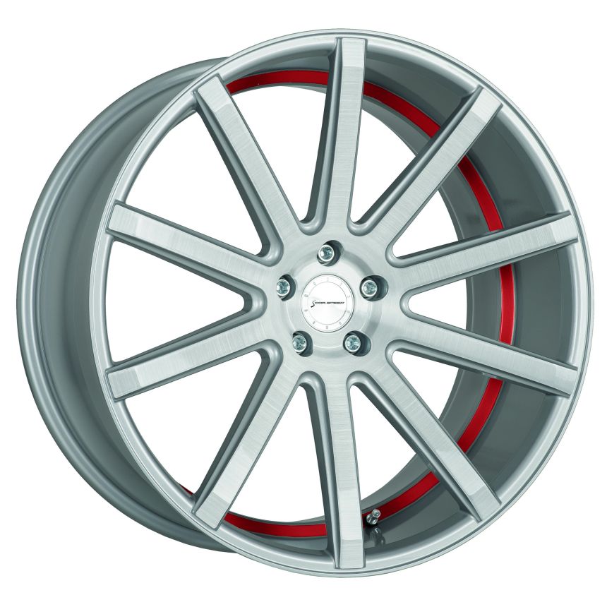 DEVILLE Silver-brushed-Surface/ undercut Color Trim rot 10.5x22